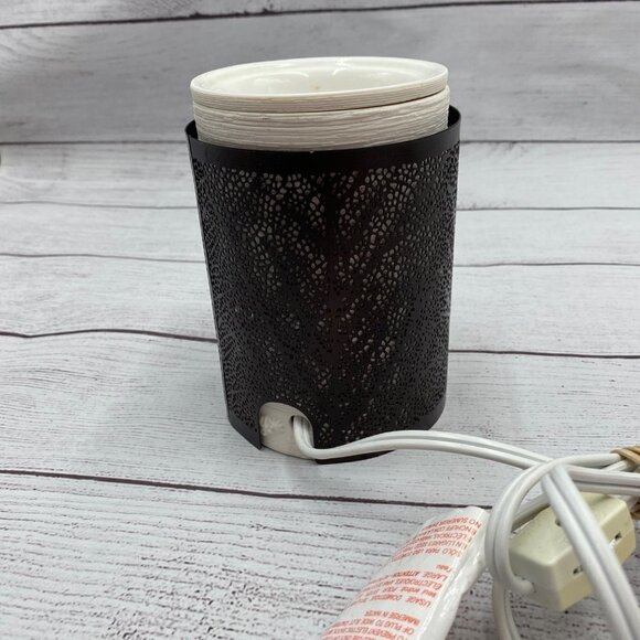Scentsy Plug In Wax Warmer In White Textured with Light Holes - Picture 11 of 11